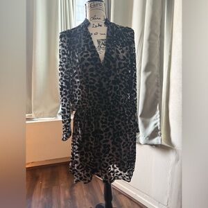 Zadig & Voltaire Black Leopard Print Dress